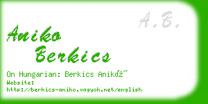 aniko berkics business card